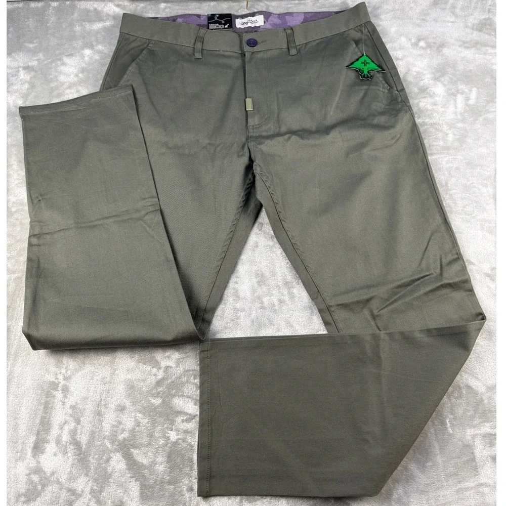 LRG Mens True Straight Fit Chino Pants Olive Green Size 40 NWT